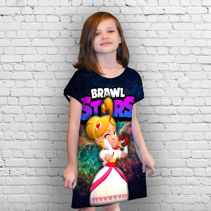 Плаття-туніка 3D принт Бравл Старс серія космос 29 ВСІ Розміри Преміум тканина