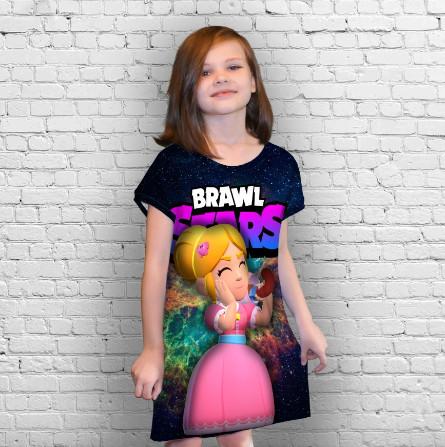 Плаття-туніка 3D принт Бравл Старс серія космос 30 ВСІ Розміри Преміум тканина