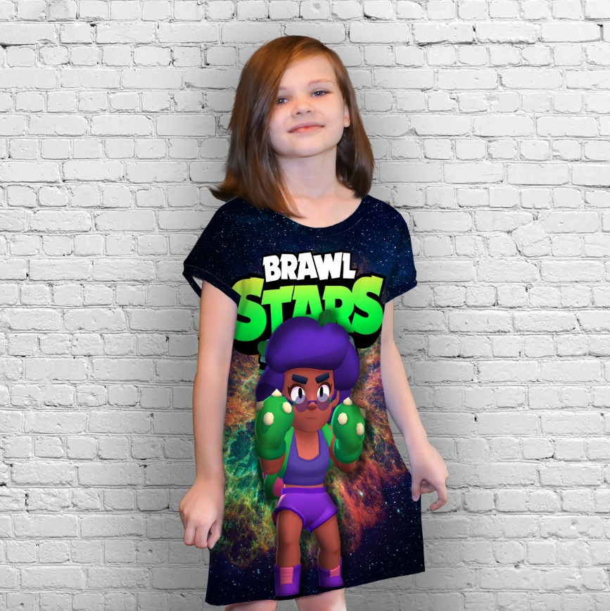 Плаття-туніка 3D принт Бравл Старс серія космос 31 ВСІ Розміри Преміум тканина