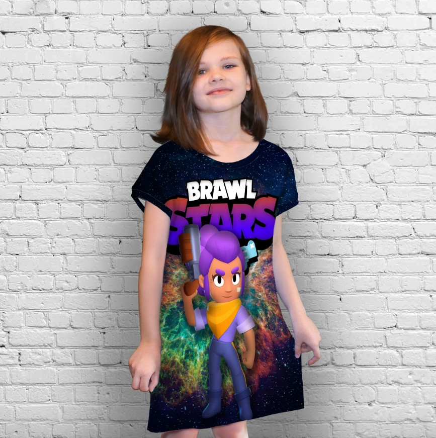 Плаття-туніка 3D принт Бравл Старс серія космос 33 ВСІ Розміри Преміум тканина