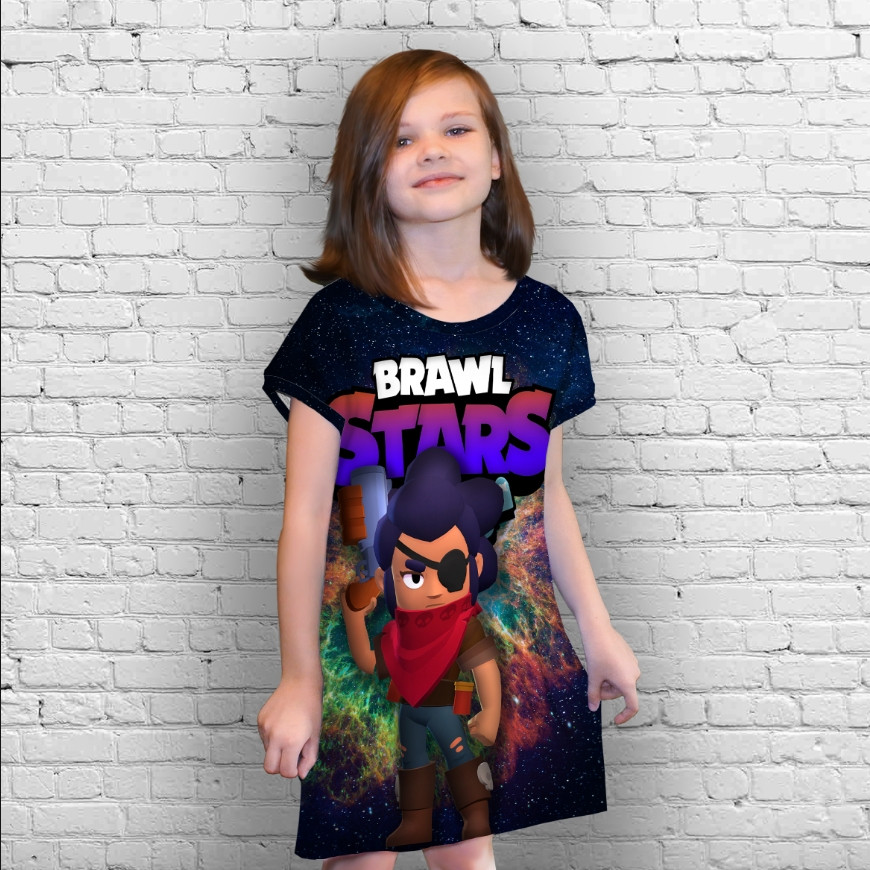 Плаття-туніка 3D принт Бравл Старс серія космос 34 ВСІ Розміри Преміум тканина