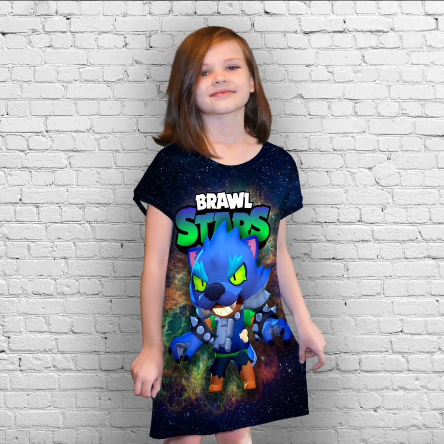 Плаття-туніка 3D принт Бравл Старс Вервольф серія космос 45 ВСІ Розміри Преміум тканина