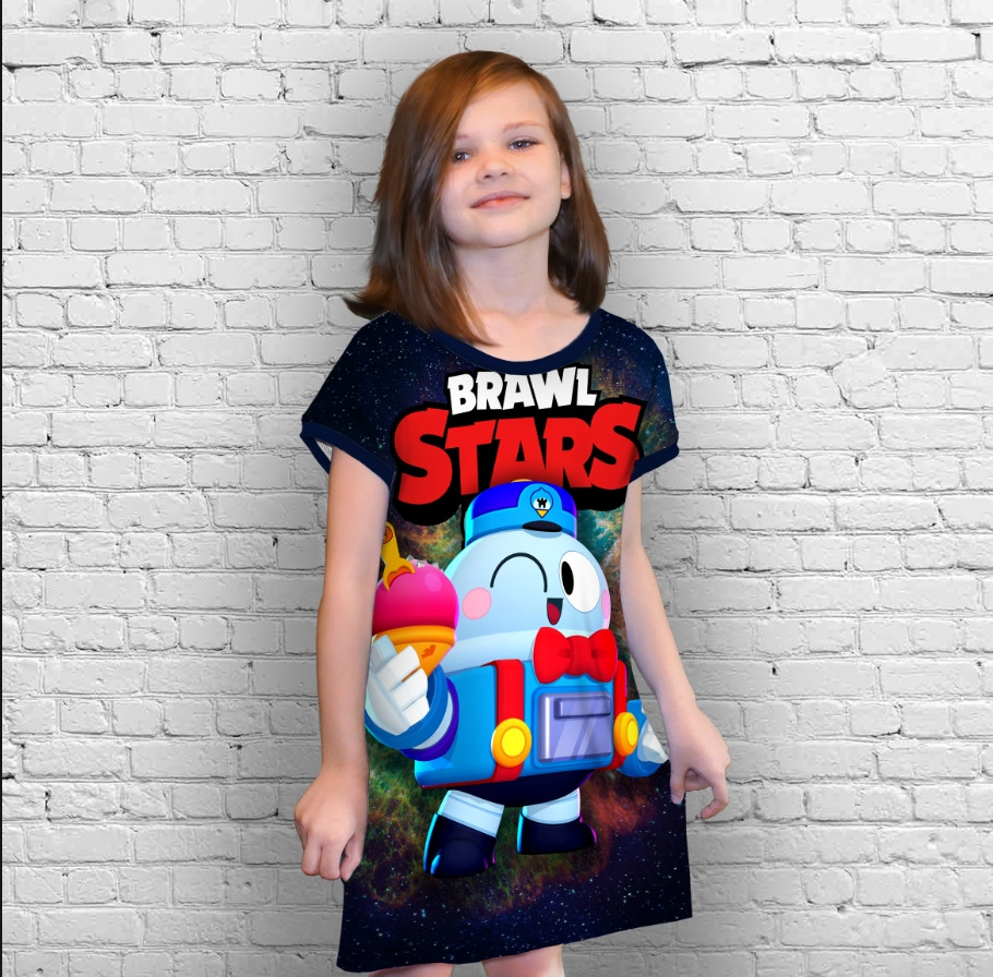 Плаття-туніка 3D принт Бравл Старс Вервольф серія космос 46 ВСІ Розміри Преміум тканина