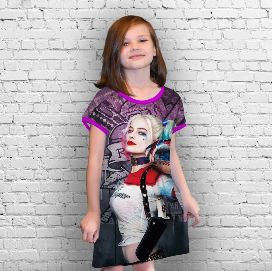 Плаття-туніка 3D принт Харлі Квін 01 ВСІ Розміри Преміум тканина