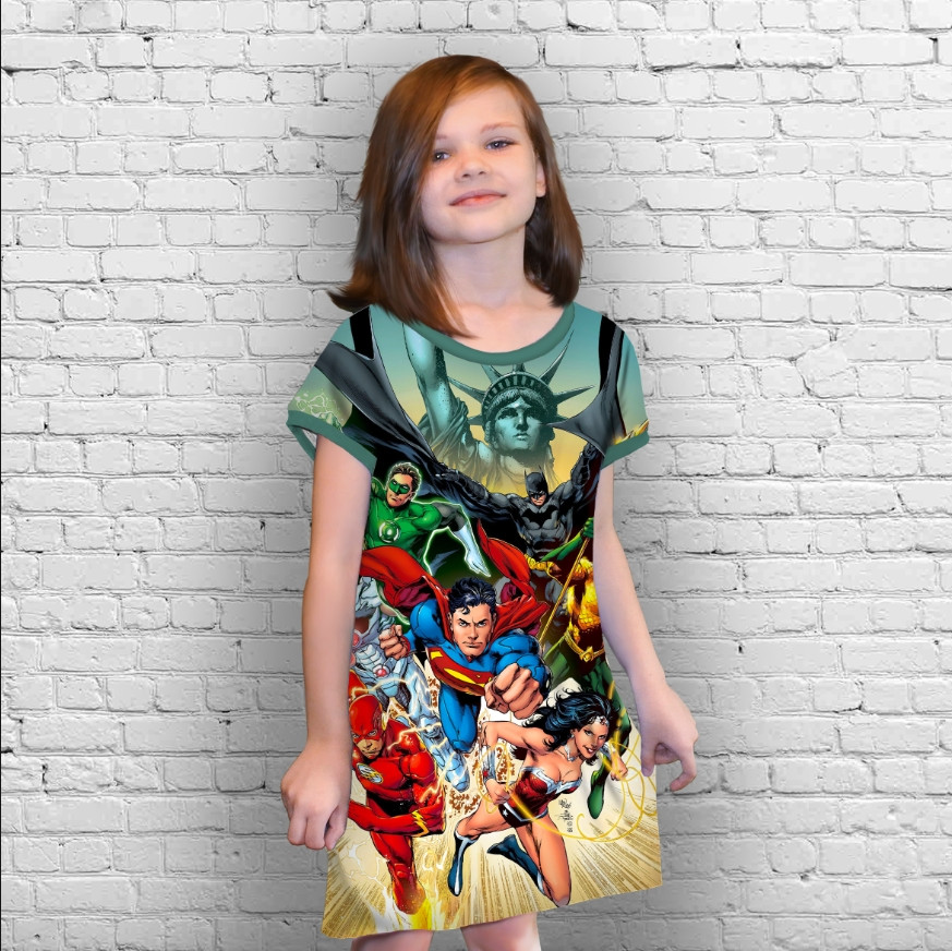 Плаття-туніка 3D принт Марвел всі герої 01 ВСІ Розміри Преміум тканина