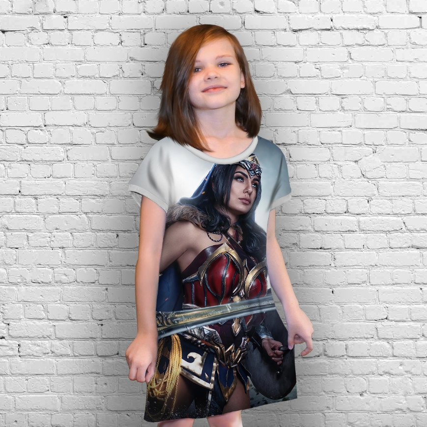 Плаття-туніка 3D принт Диво жінка 03 ВСІ Розміри Преміум тканина