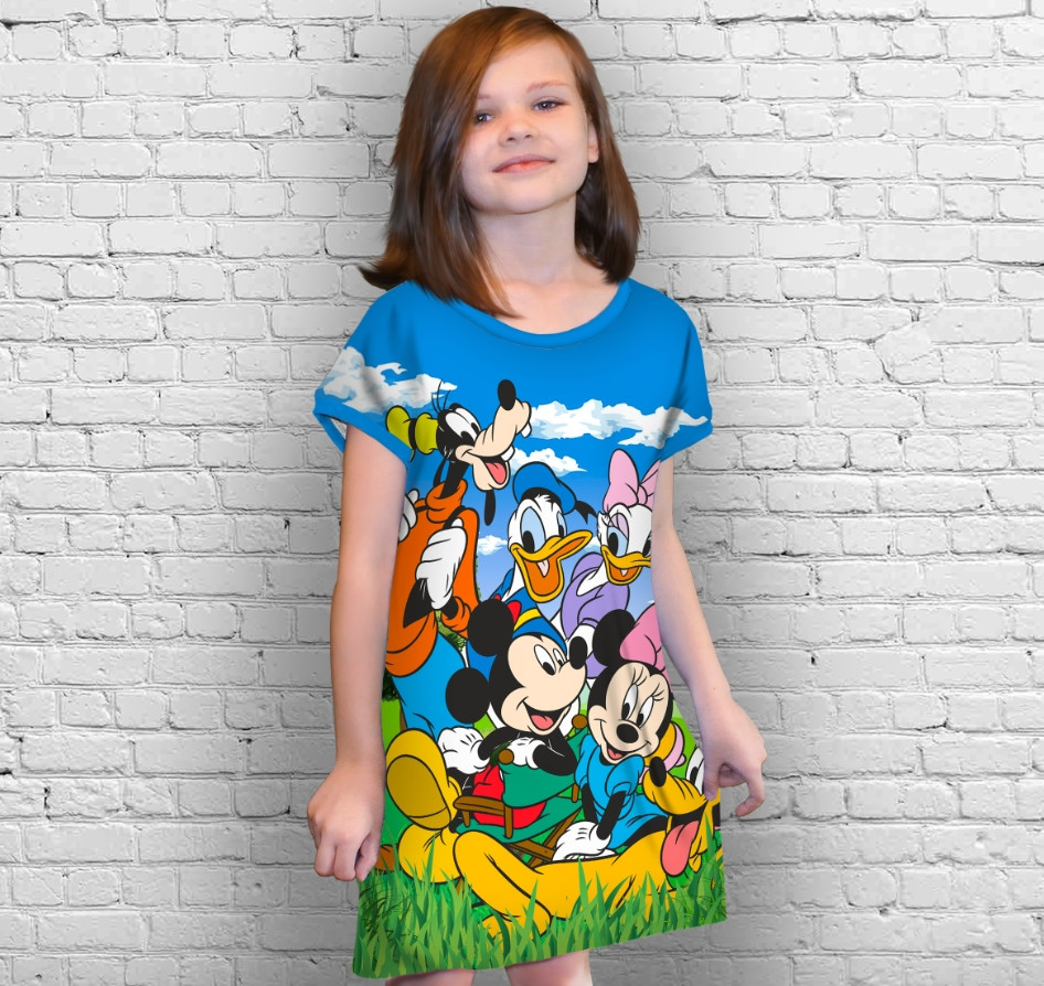 Плаття-туніка 3D принт Герої Дісней ВСІ Розміри Преміум тканина
