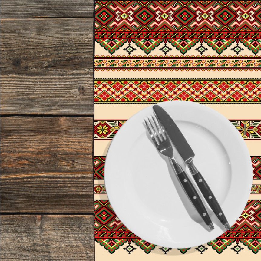 Раннер (доріжка на стіл) з принтом Вишиванка