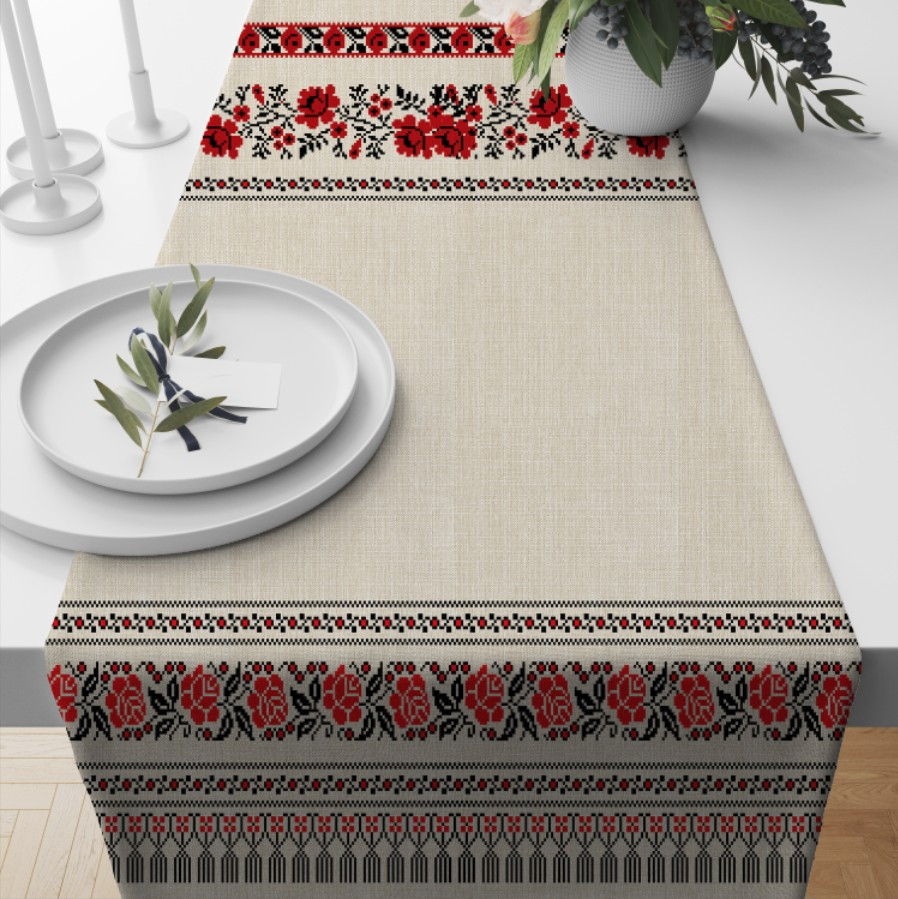 Раннер (доріжка на стіл) з принтом Вишиванка