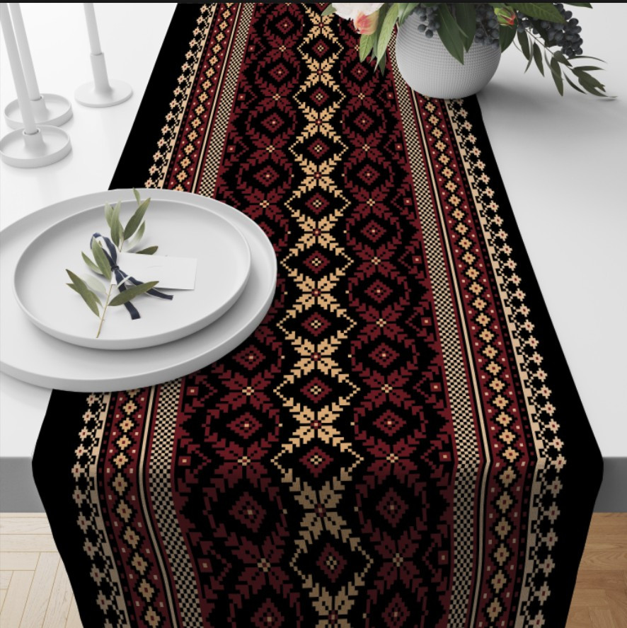 Раннер (доріжка на стіл) з принтом Вишиванка