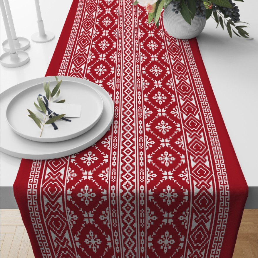 Раннер (доріжка на стіл) з принтом Вишиванка