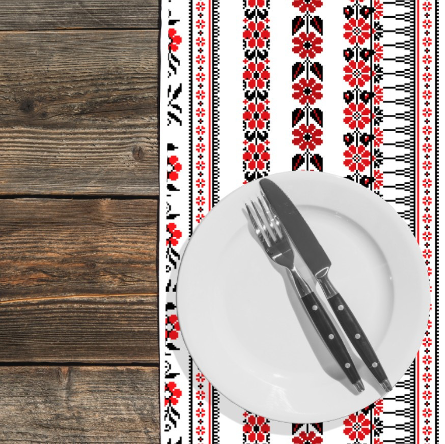 Раннер (доріжка на стіл) з принтом Вишиванка