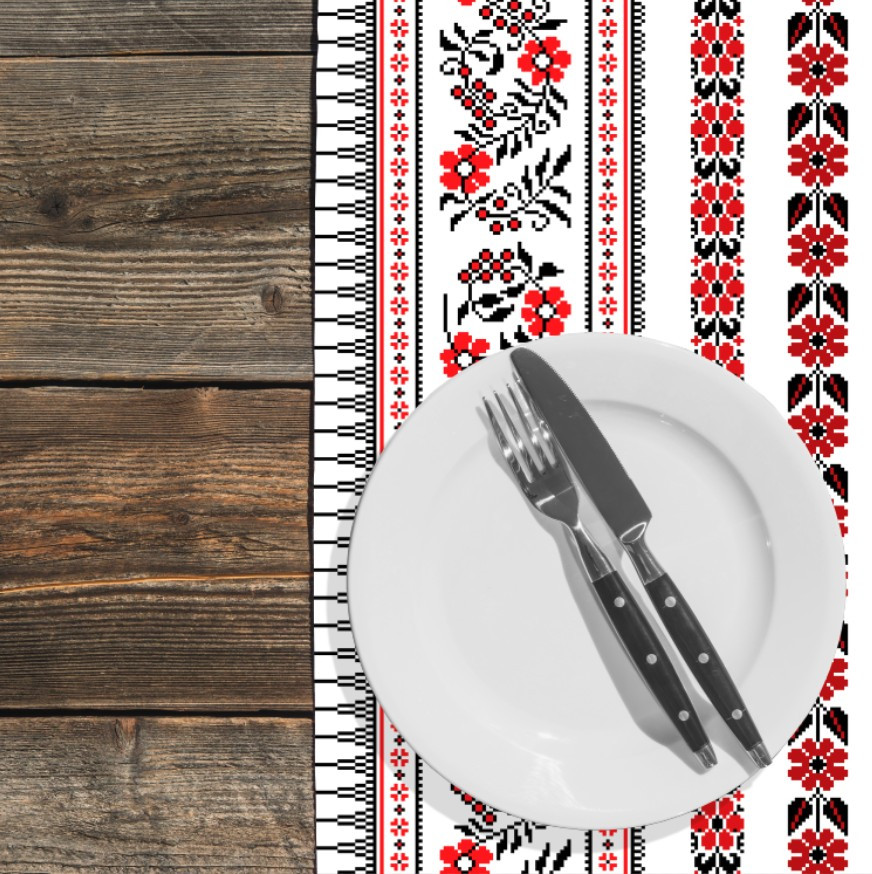 Раннер (доріжка на стіл) з принтом Вишиванка