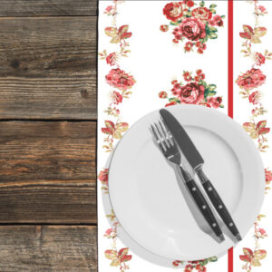 Раннер (доріжка на стіл) з принтом Вишиванка ніжні троянди