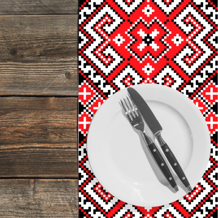 Раннер (доріжка на стіл) з принтом Вишиванка