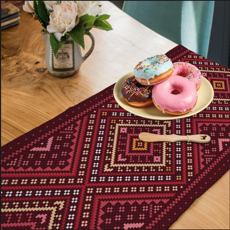 Раннер (доріжка на стіл) з принтом Вишиванка