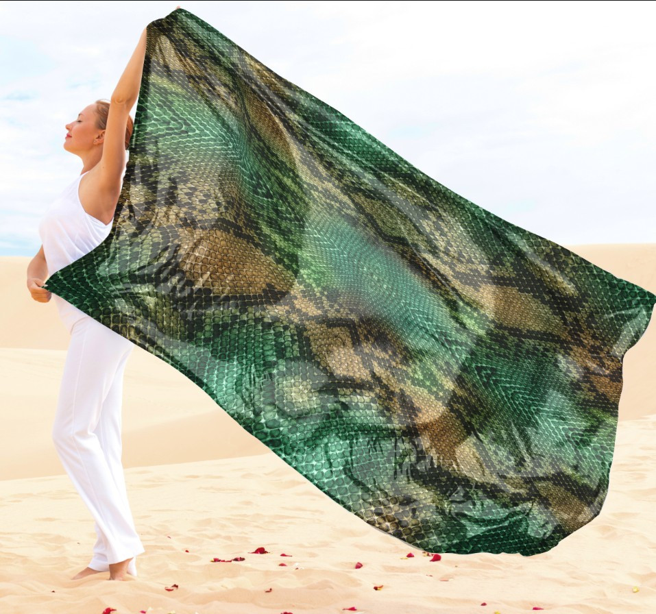 Парео-хустка-палантин 10в1 з принтом зміїна шкіра ВСІ Розміри