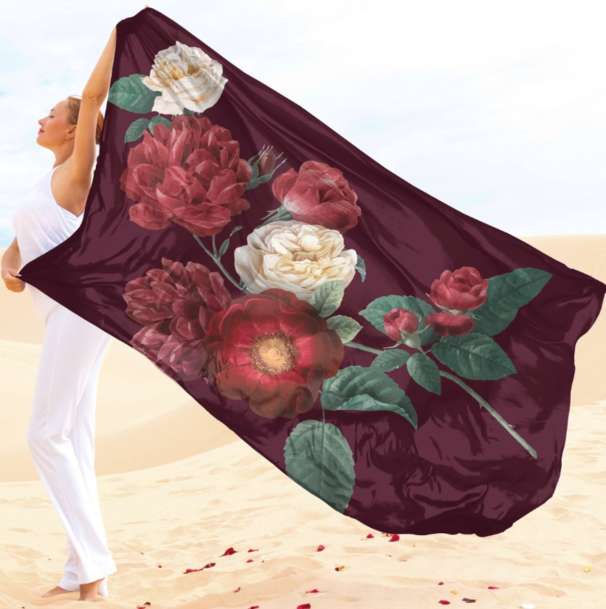 Парео-хустка-палантин 10в1 з принтом Квітковий принт ВСІ Розміри