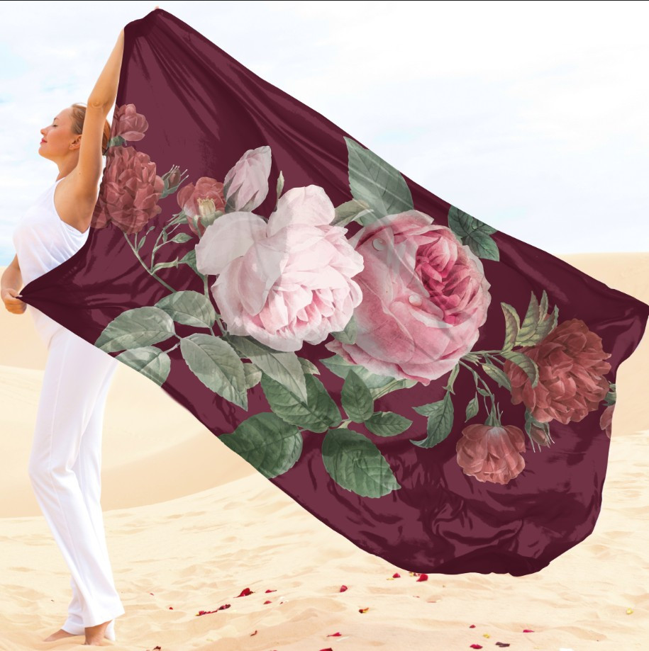 Парео-хустка-палантин 10в1 з принтом Квітковий принт ВСІ Розміри