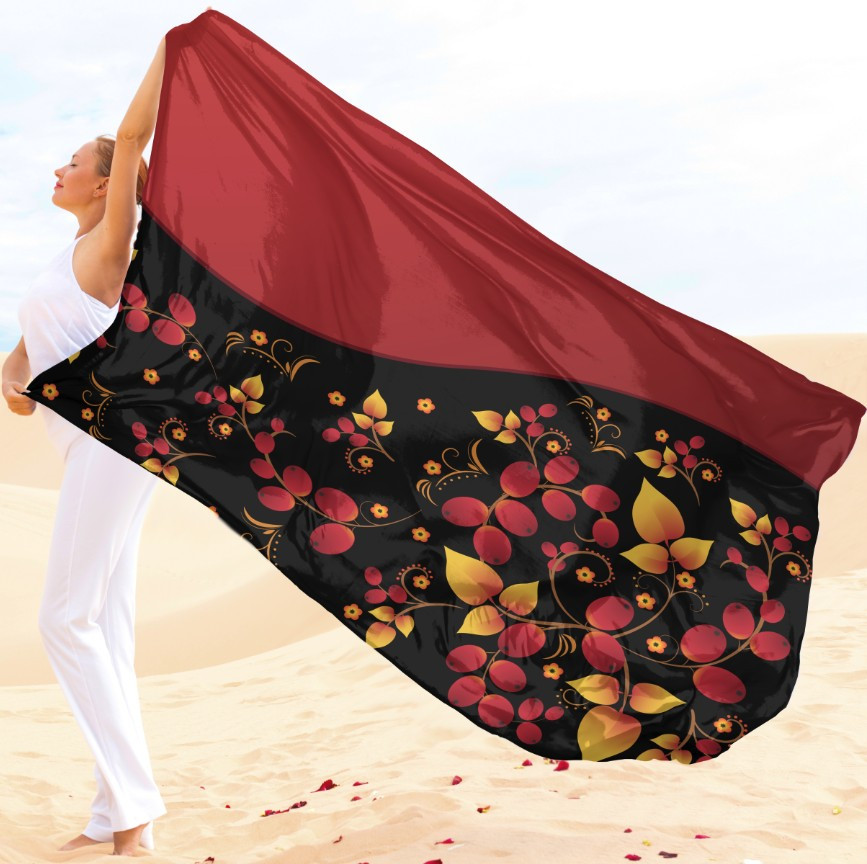 Парео-хустка-палантин 10в1 з принтом Етнічний квітковий принт ВСІ Розміри