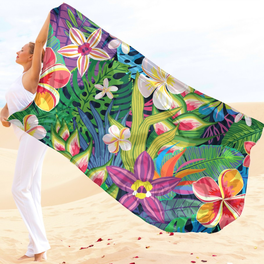 Парео-хустка-палантин 10в1 з принтом Квітковий принт ВСІ Розміри