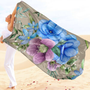 Парео-хустка-палантин 10в1 з принтом Квітковий принт ВСІ Розміри