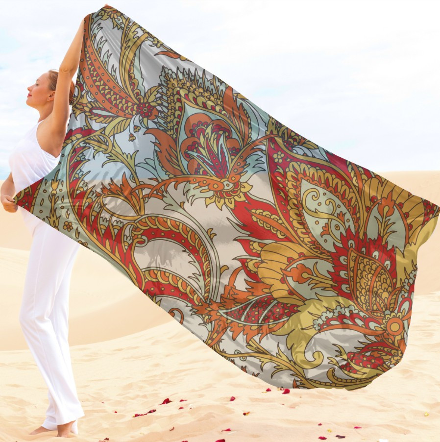 Парео-хустка-палантин 10в1 з принтом Етнічний орнамент ВСІ Розміри