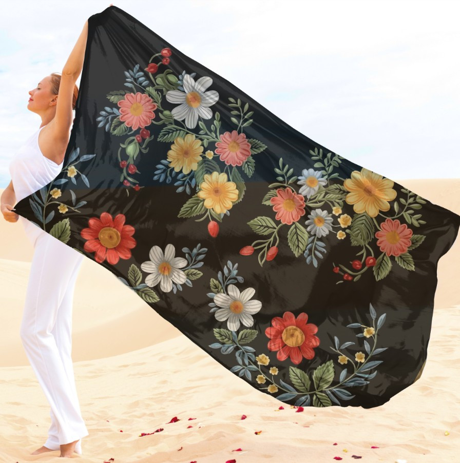 Парео-хустка-палантин 10в1 з принтом Квітковий принт ВСІ Розміри