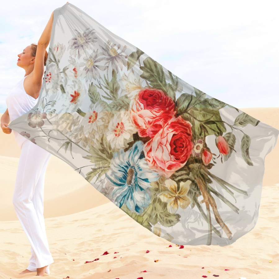 Парео-хустка-палантин 10в1 з принтом Квітковий принт ВСІ Розміри