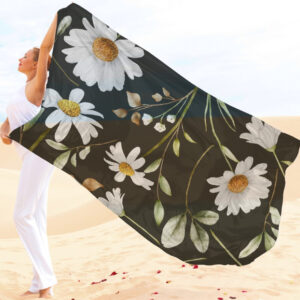 Парео-хустка-палантин 10в1 з принтом Квітковий принт ромашки ВСІ Розміри