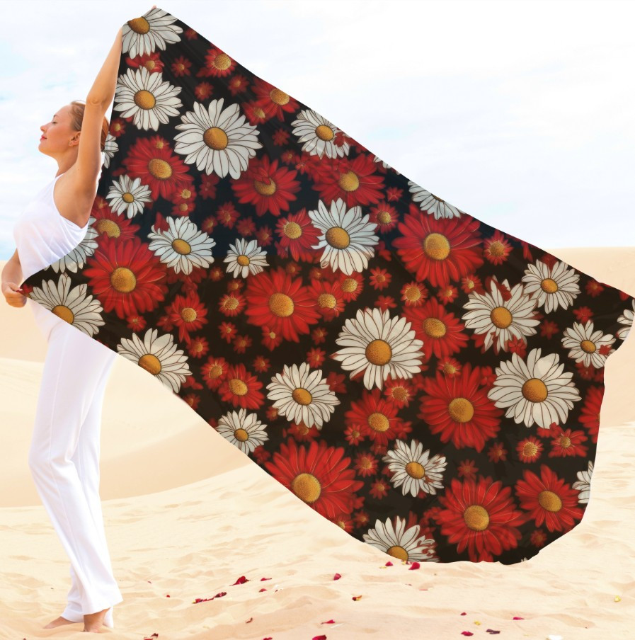 Парео-хустка-палантин 10в1 з принтом Квітковий принт ВСІ Розміри