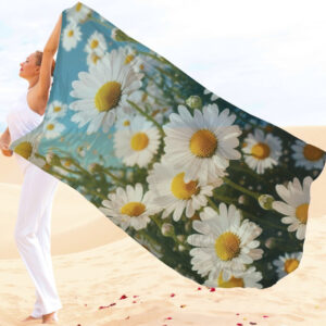 Парео-хустка-палантин 10в1 з принтом Квітковий принт ромашки ВСІ Розміри