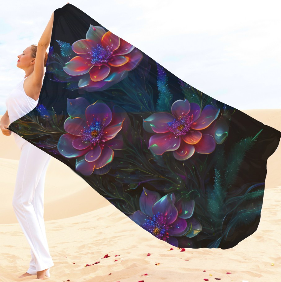 Парео-хустка-палантин 10в1 з принтом Квітковий принт ВСІ Розміри