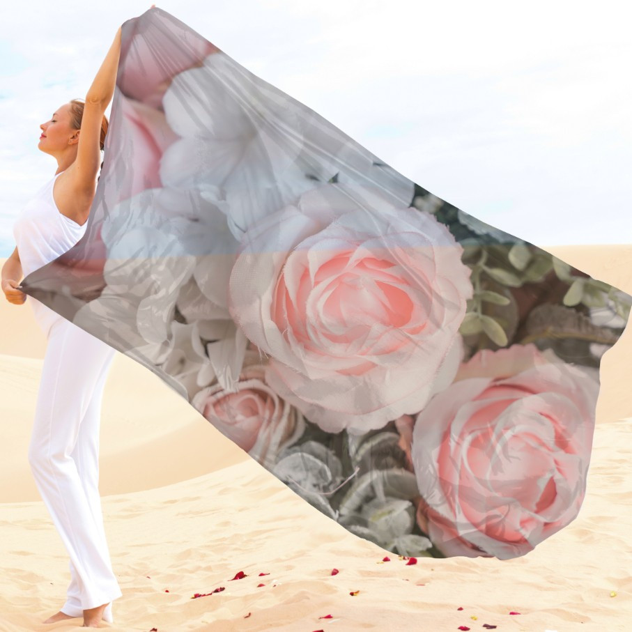 Парео-хустка-палантин 10в1 з принтом Квітковий принт ВСІ Розміри