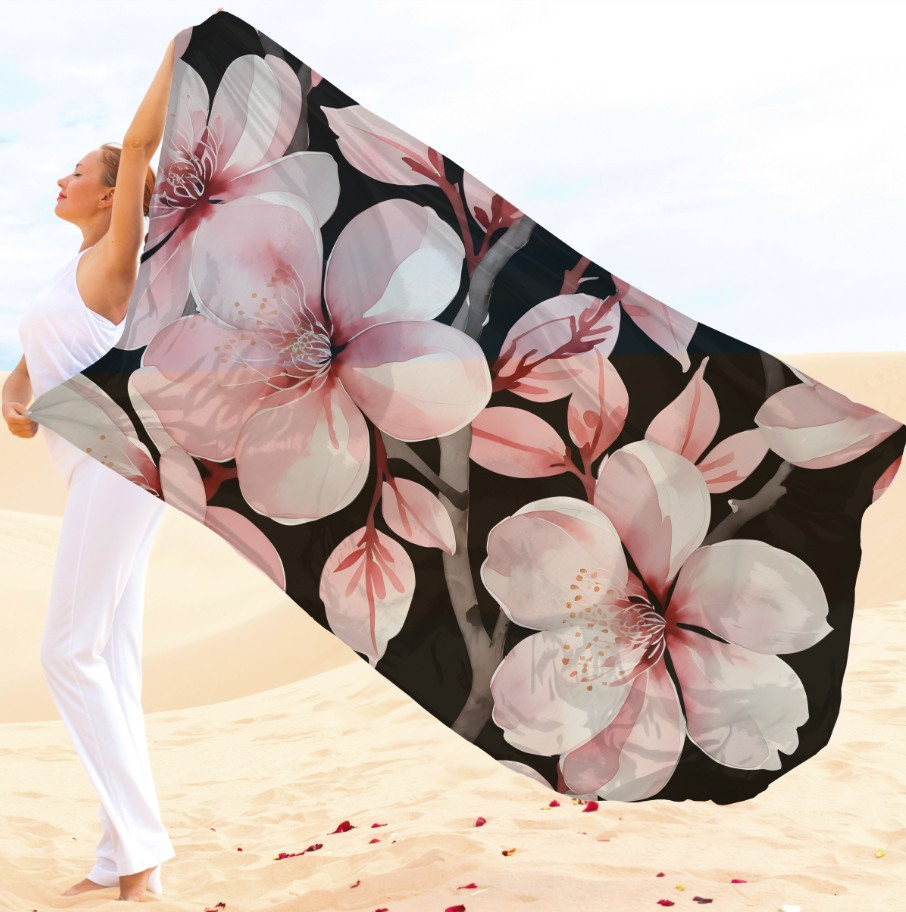 Парео-хустка-палантин 10в1 з принтом Квітковий принт ВСІ Розміри