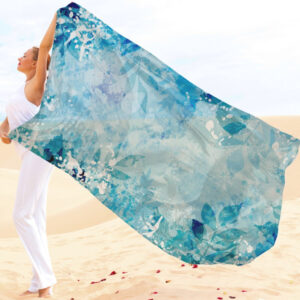 Парео-хустка-палантин 10в1 з принтом Квітковий принт Листя ВСІ Розміри