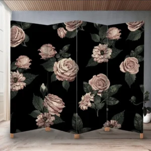 Декоративний екран (ширма) з принтом Рожеві троянди
