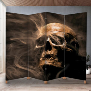 Декоративний екран (ширма) з принтом Череп коричневий