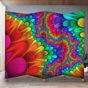 Декоративний екран (ширма) з принтом Абстракція яскрава