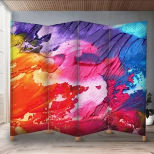 Декоративний екран (ширма) з принтом Кольорова абстракція