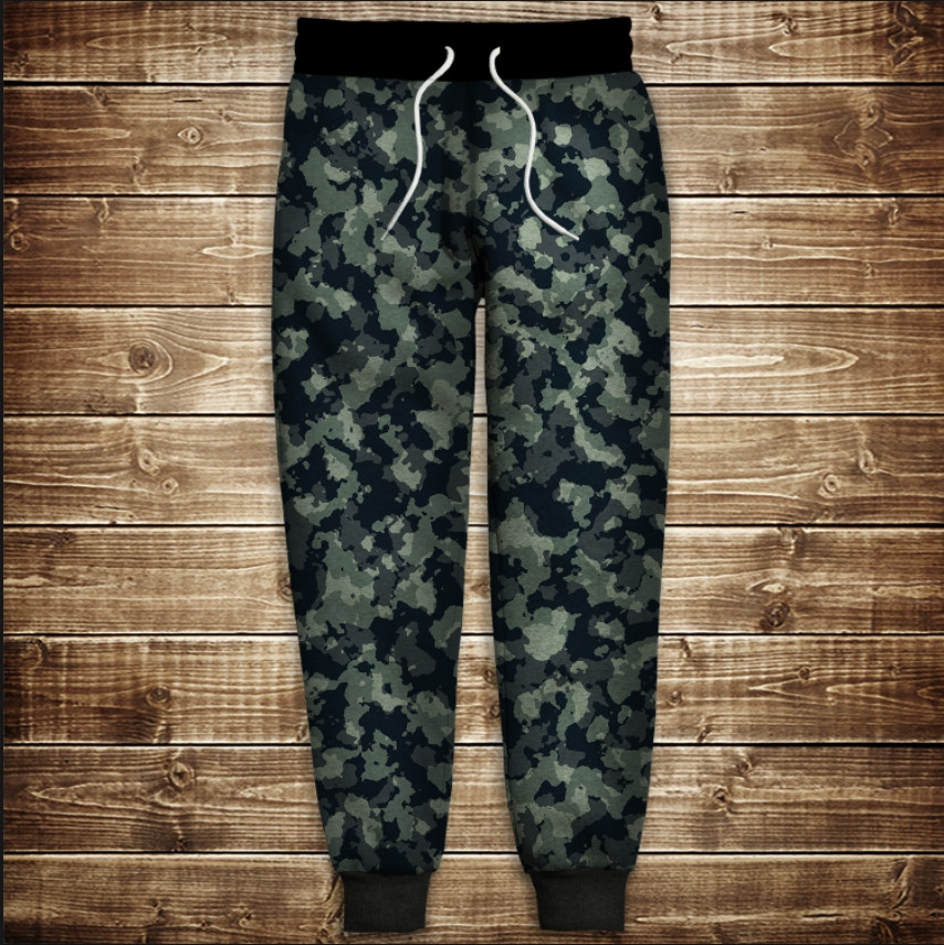 Штани з 3D принтом:Камуфляж ВСІ Розміри Преміум тканина