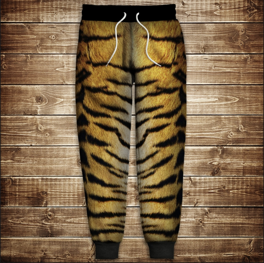 Штани з 3D принтом: Шкіра тигра ВСІ Розміри Преміум тканина