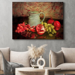 Картина з натюрмортом - Виноград гранат і глечик