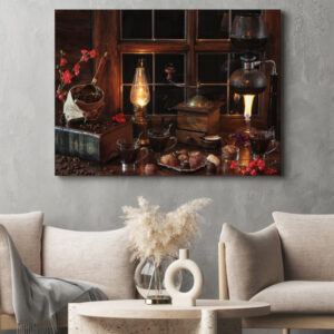 Картина (натюрморт) полотно з 3Д принтом Теплий вечір