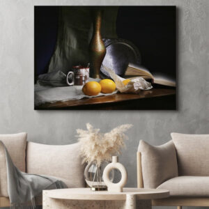 Картина з натюрмортом - Чай лимони та ваза