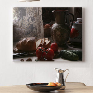 Картина з натюрмортом - Хліб та овочі