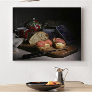 Картина з натюрмортом - Чай та бутерброди
