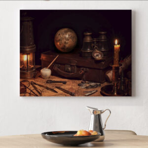 Картина з натюрмортом - Спорядження мандрівника