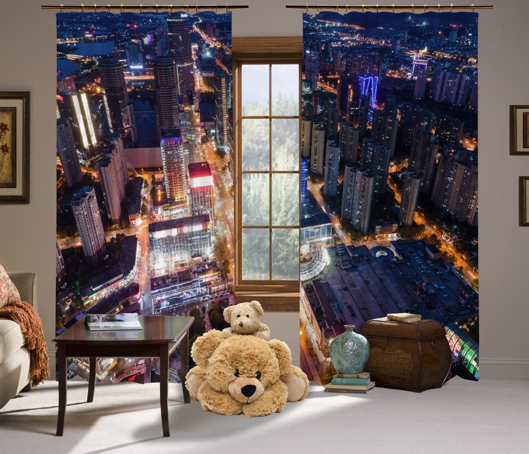 Штори 3D Нічне місто