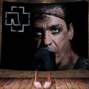 Плед с 3D принтом на тему- Рамштайн Rammstein 150х200 см.